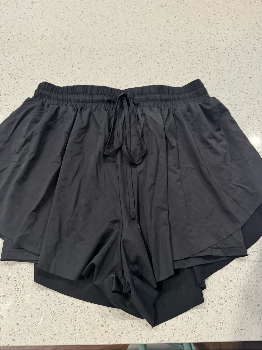 Amazon-Black Women's Athletic Drawstring Shorts